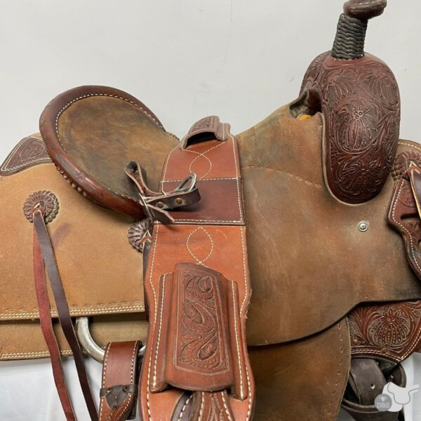 Trent Ward 16.5" Western Saddle  (Ranch Cutter) 2253 - Image 3