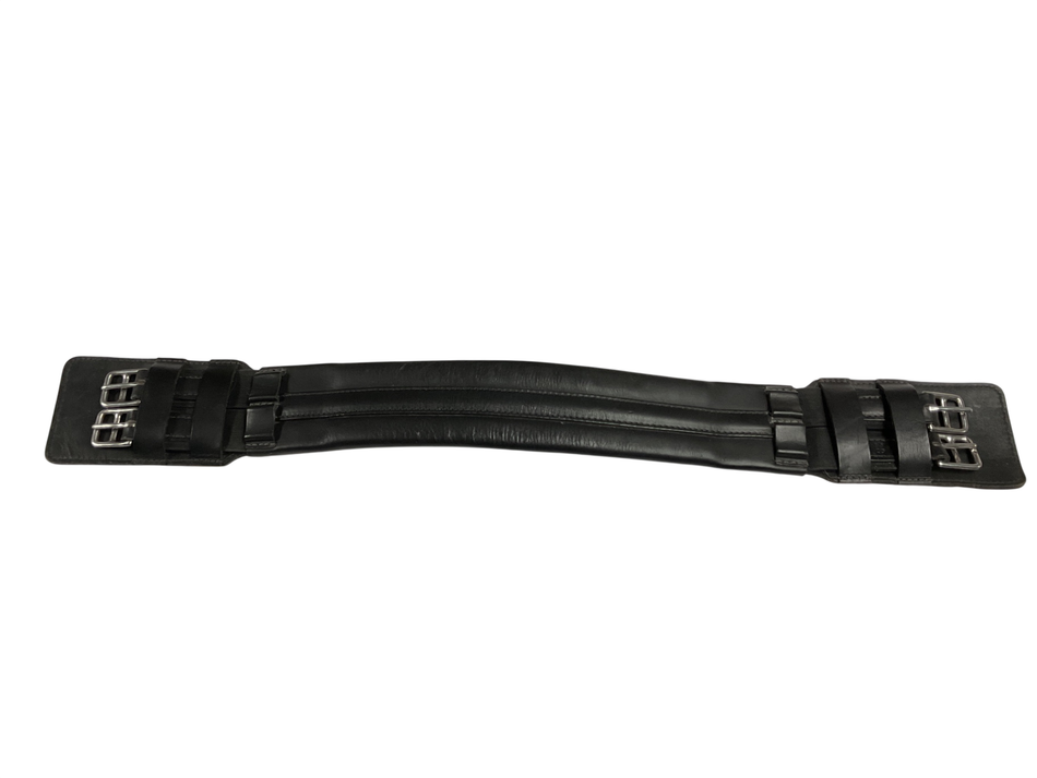 Padded Leather Dressage Girth, 28” BLK
