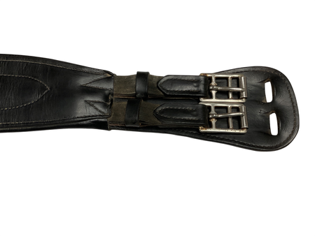 Leather Dressage Girth, 24” BLK