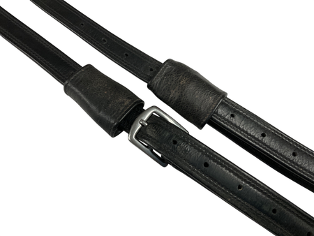 Single Strap Stirrup Leathers, 2/32” BLK
