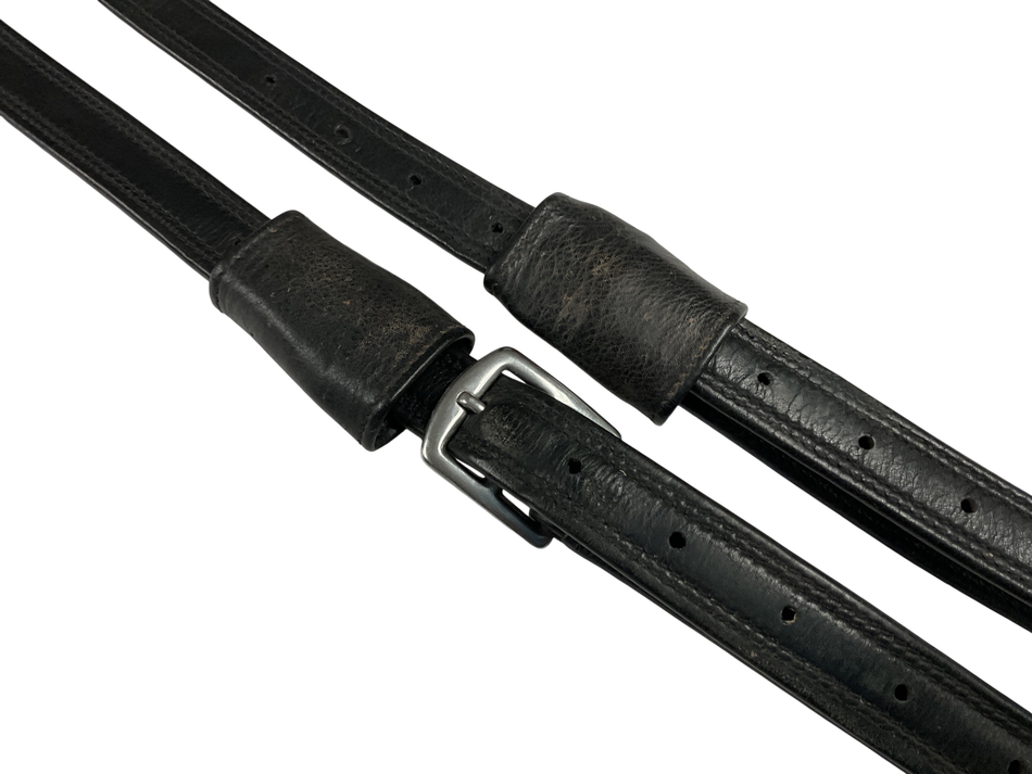 Single Strap Stirrup Leathers, 2/32” BLK
