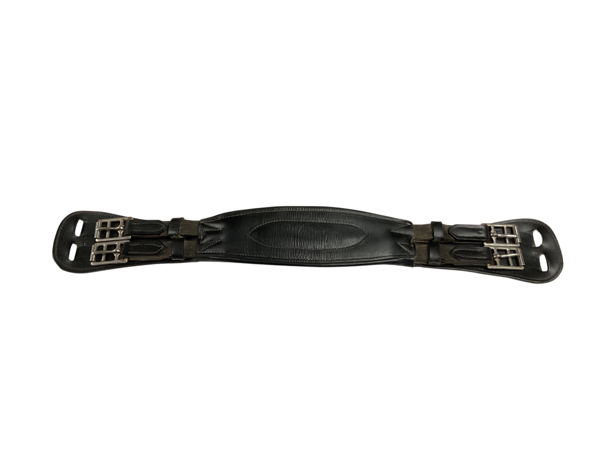 Leather Dressage Girth, 24” BLK