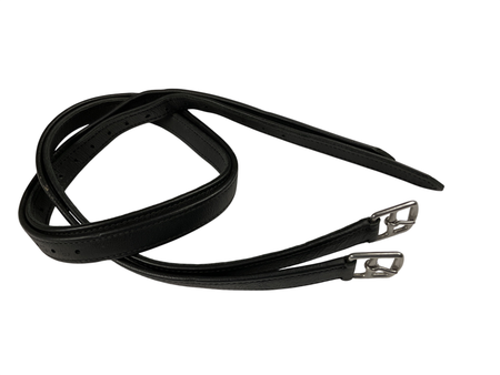 Wrapped Non-Stretch Stirrup Leathers, 54” Black
