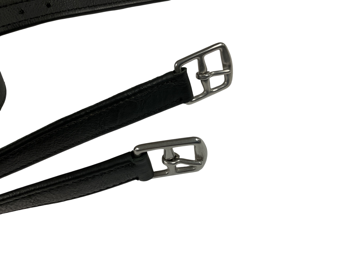 Wrapped Non-Stretch Stirrup Leathers, 54” Black