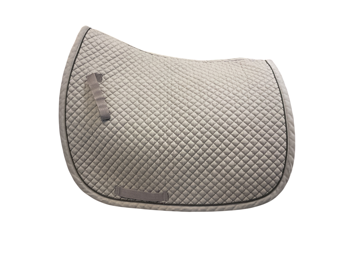 Dover Saddlery Dressage Saddle Pad, Gray/Black