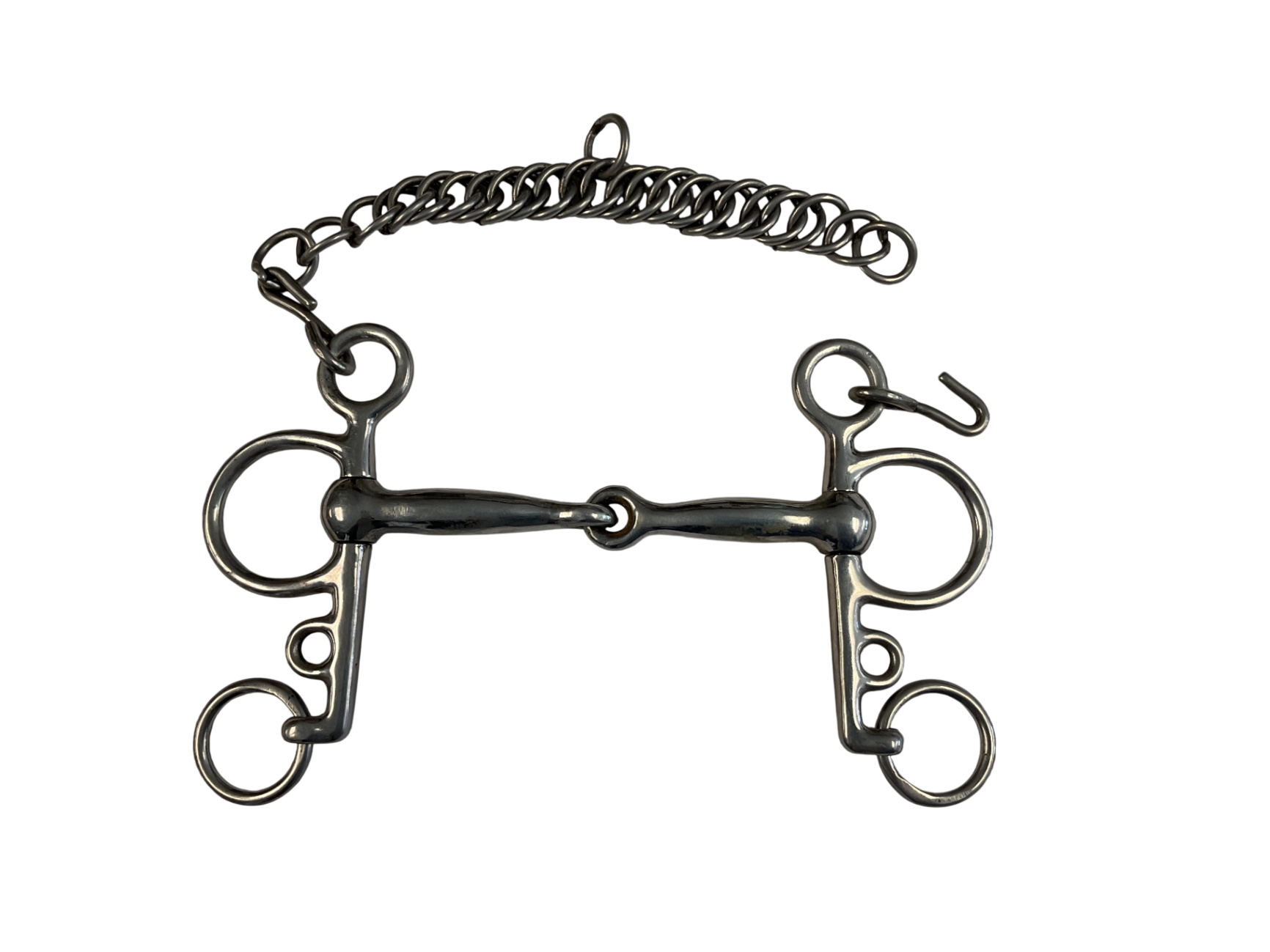 Single Jointed Pelham Bit, 5” Silver