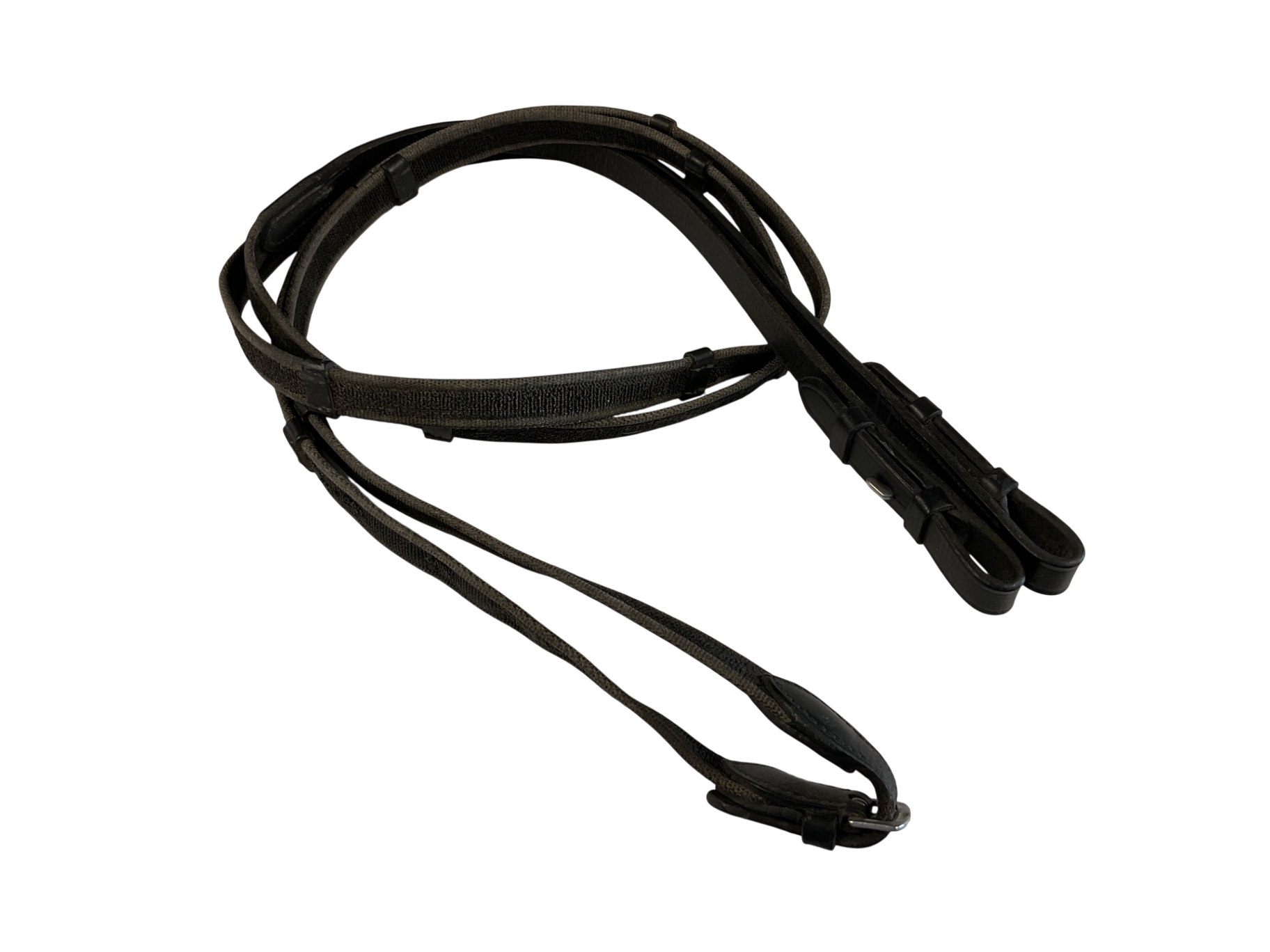 Vespucci Double Raised Snaffle Bridle, FS Black