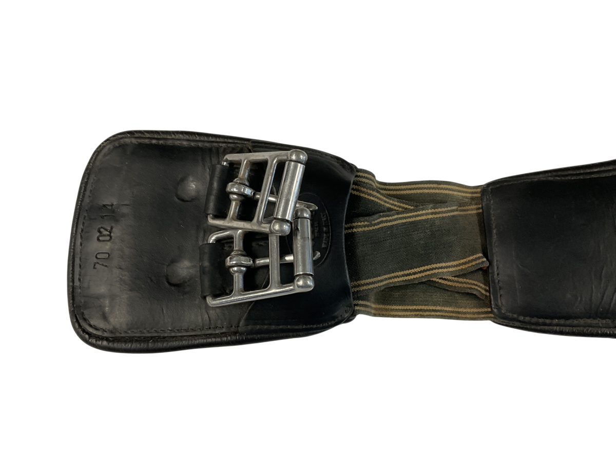 Prestige Triple Elastic Dressage Girth, 28” Black