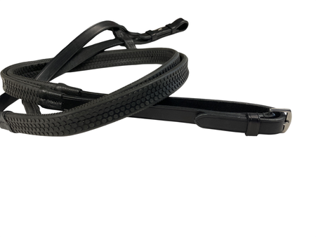 Full Rubber Grip Reins, 51” Black