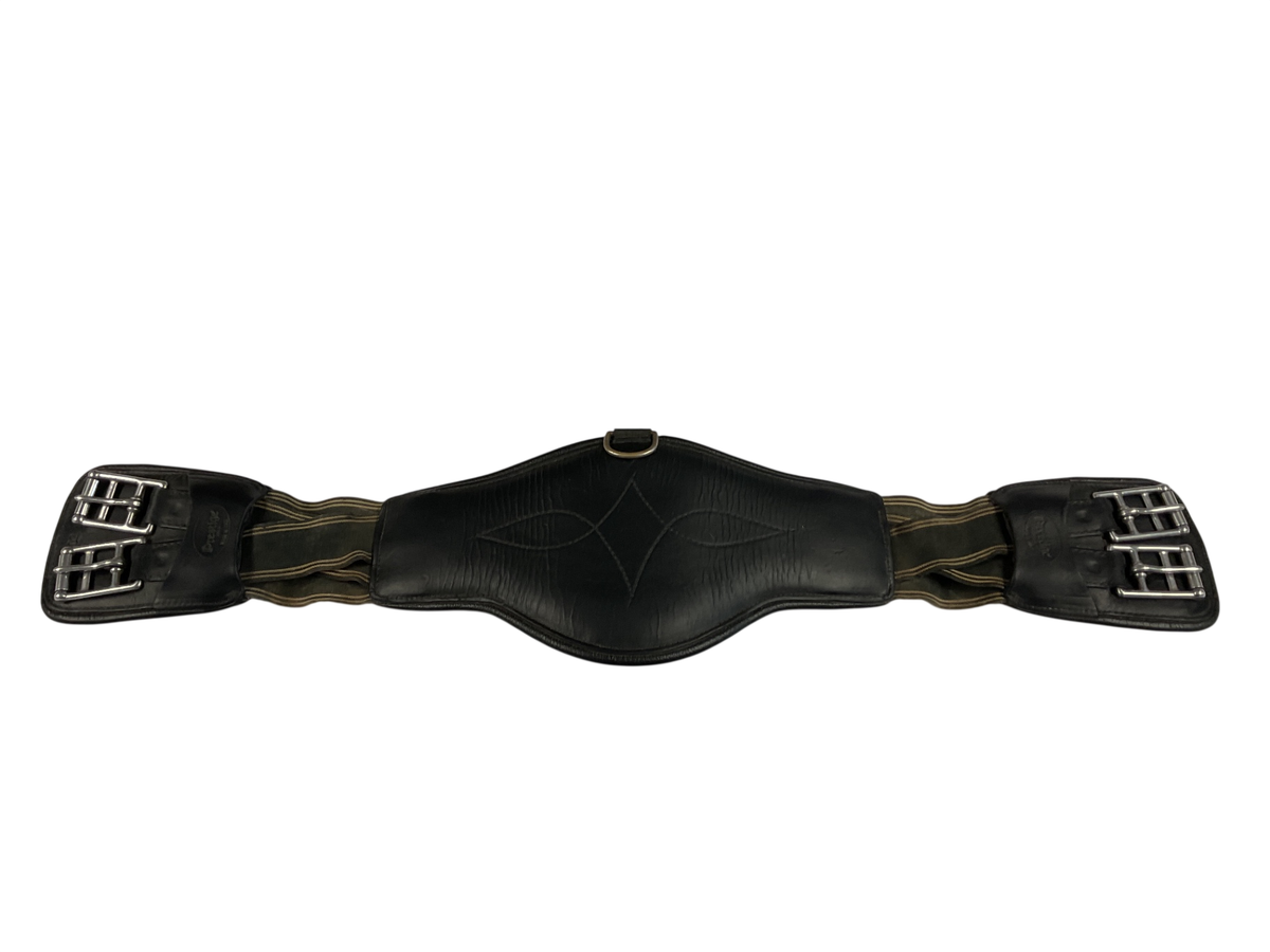 Prestige Triple Elastic Dressage Girth, 28” Black