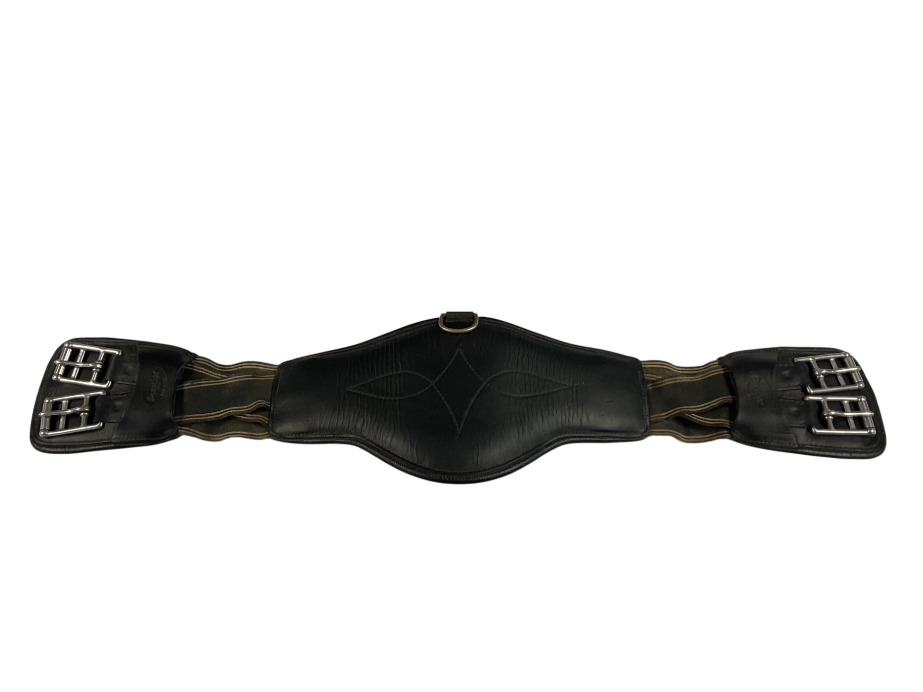 Prestige Triple Elastic Dressage Girth, 28” Black