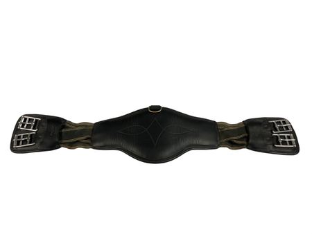 Prestige Triple Elastic Dressage Girth, 28” Black