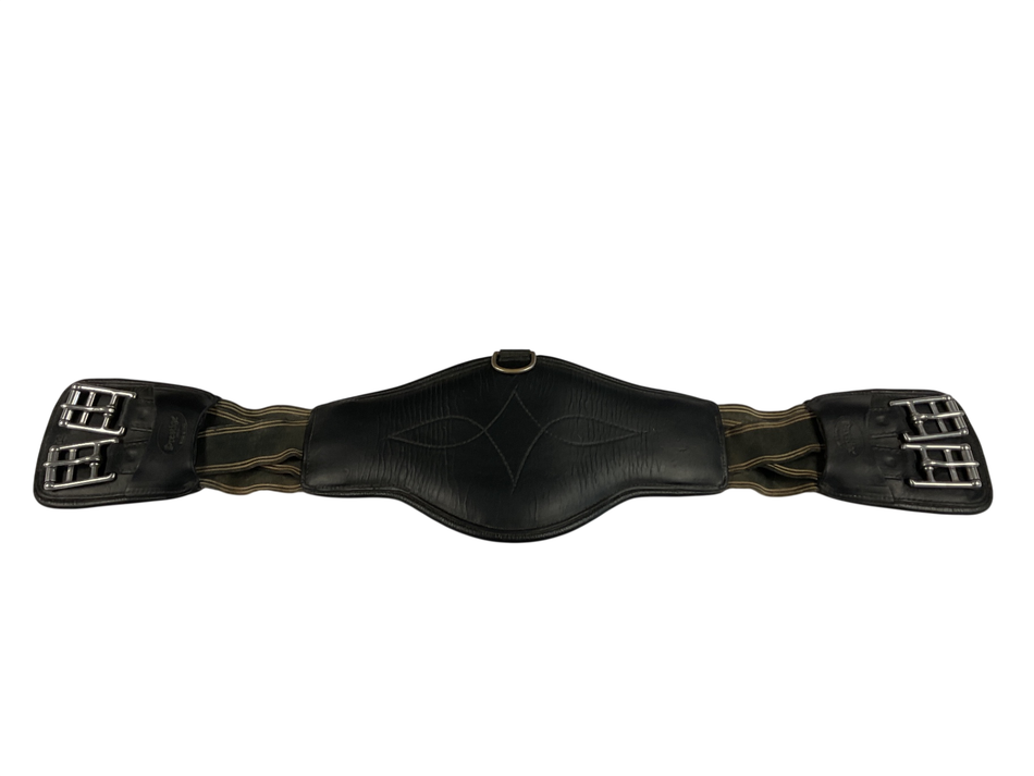 Prestige Triple Elastic Dressage Girth, 28” Black