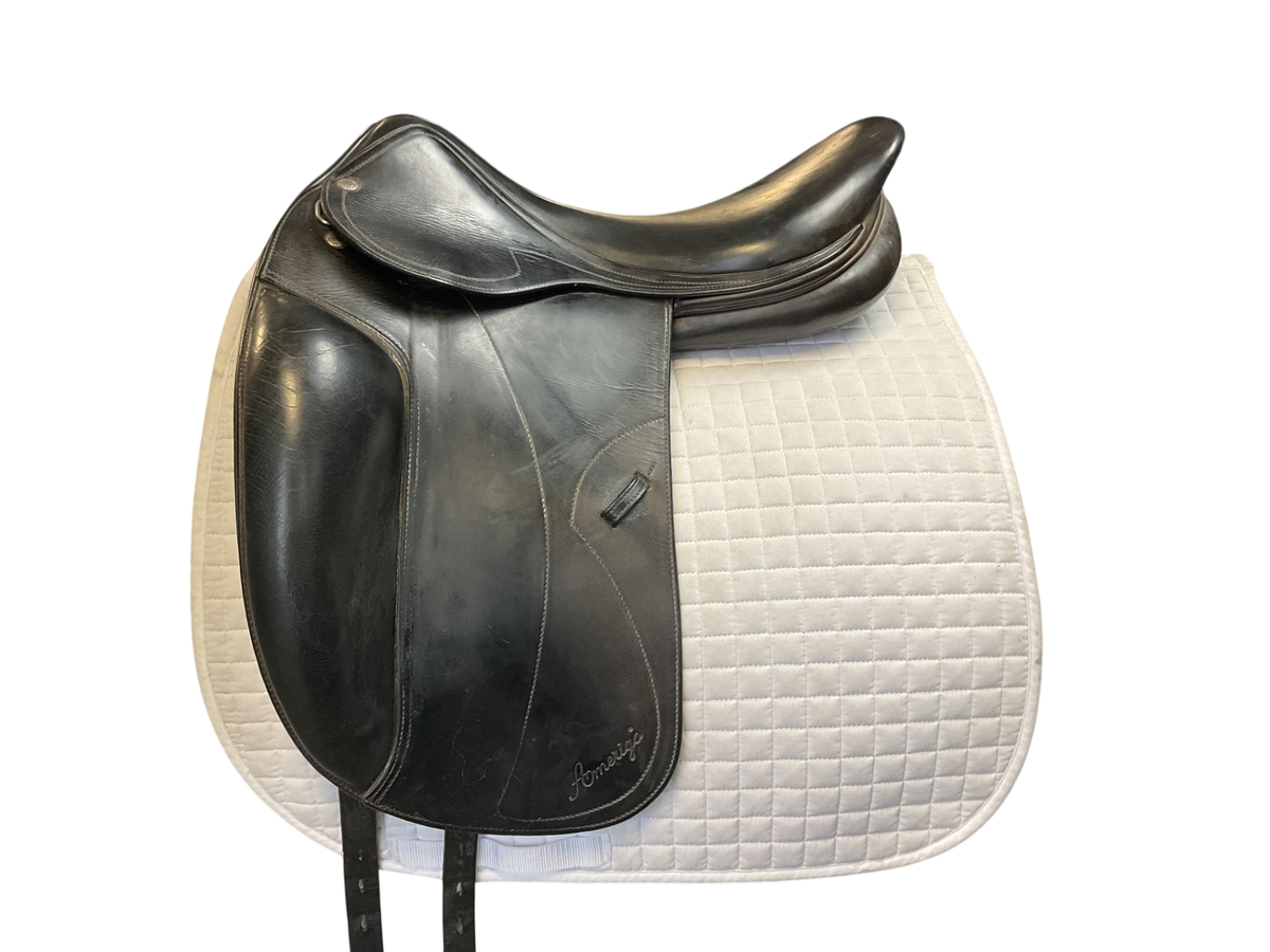 Amerigo Alto Dressage Saddle, 18 Black 