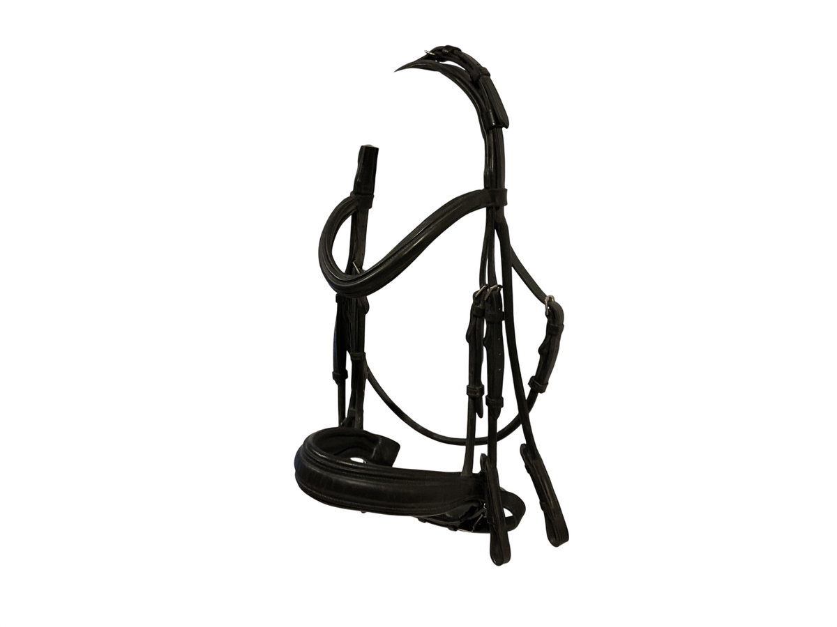 Rolled Double Bridle, Full Size Black