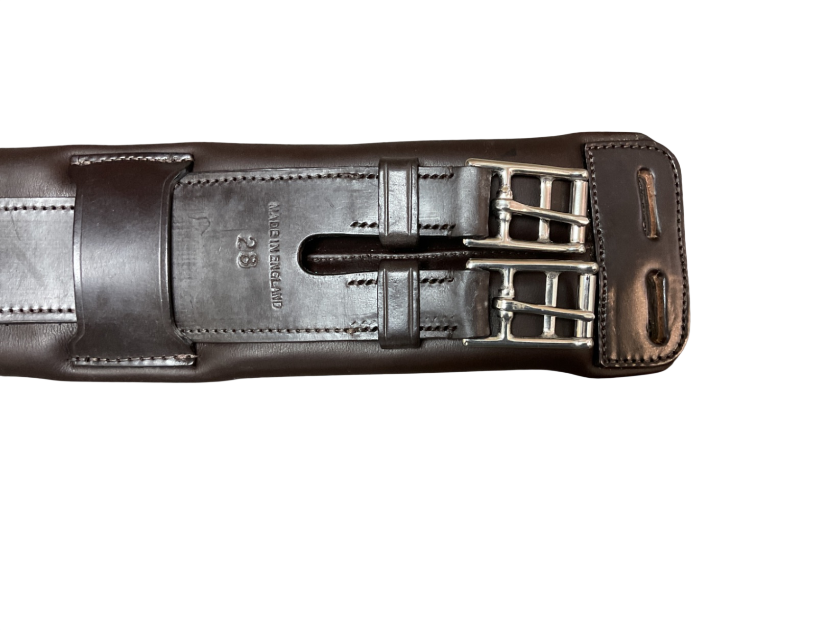 Masters Elastic Middle Short Girth 28 Dk Brown