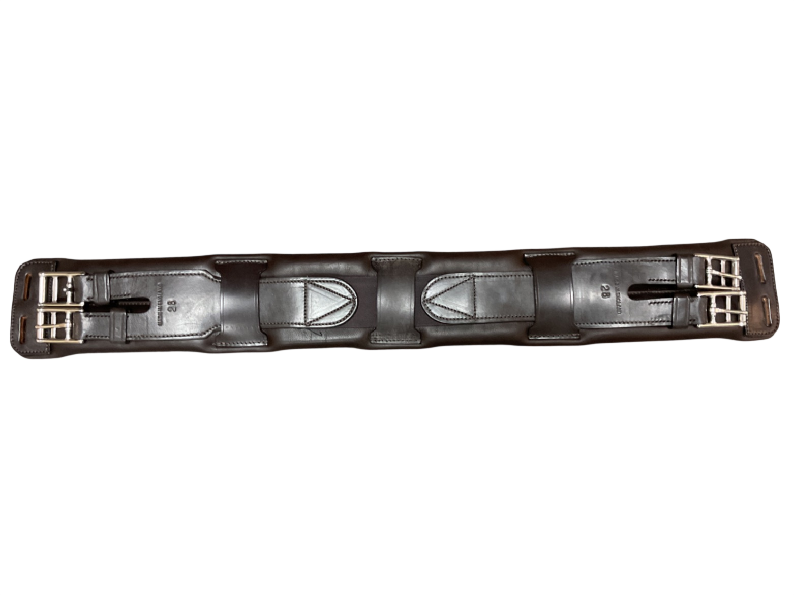 Masters Elastic Middle Short Girth 28 Dk Brown