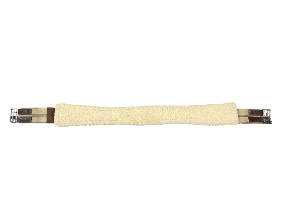 English Long Girth with Hook and Loop Fleece Back 50 Brown