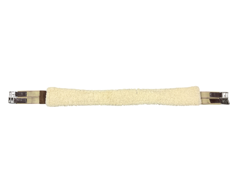 English Long Girth with Hook and Loop Fleece Back 50 Brown