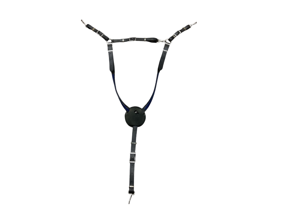 Biothane Breastplate PONY Black and Blue