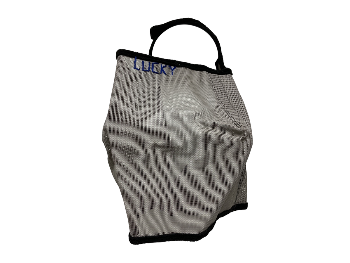 Mesh Fly Mask with Adjustable Crown Pony Gray/Black