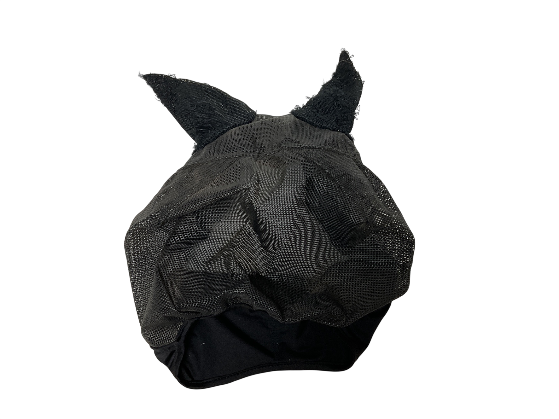 Mesh/Lycra Fly Mask with Ears Pony Black