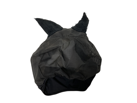 Mesh/Lycra Fly Mask with Ears Pony Black