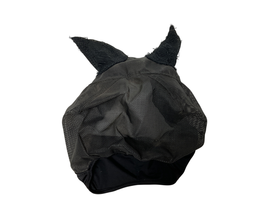 Mesh/Lycra Fly Mask with Ears Pony Black