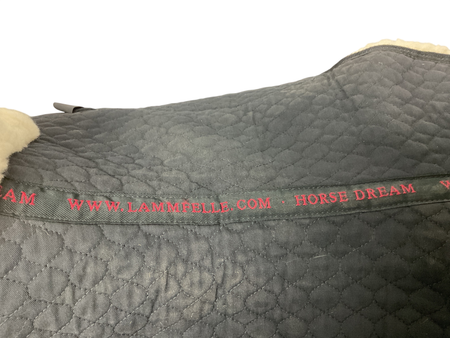 Horse Dream Dressage Shaped Fleece Back Saddle Pad BLK