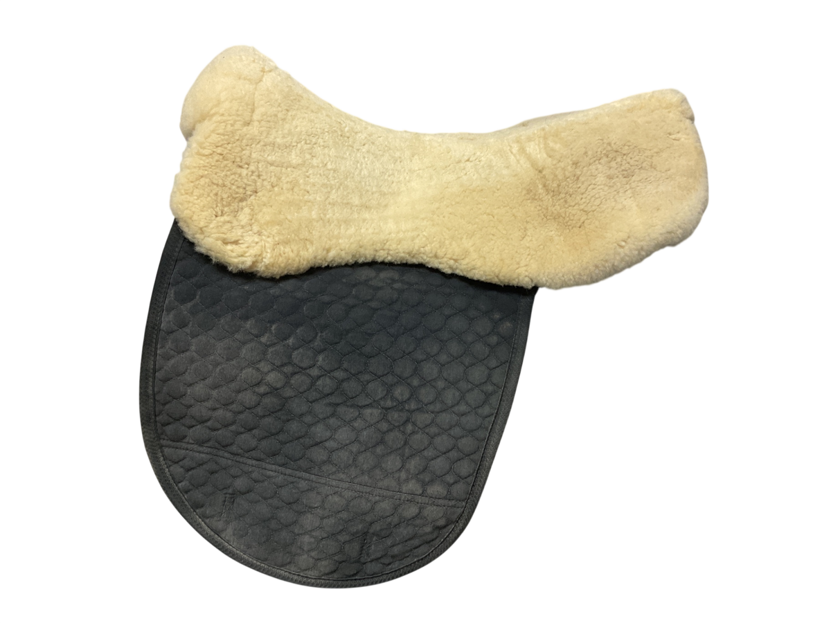 Horse Dream Dressage Shaped Fleece Back Saddle Pad BLK