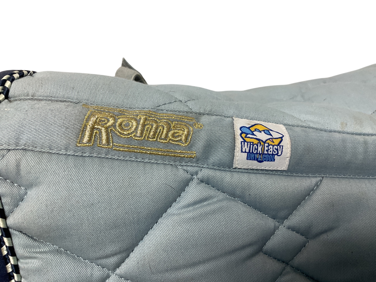 Roma Double Diamond All Pupose Saddle Pad Pad Lt Blue