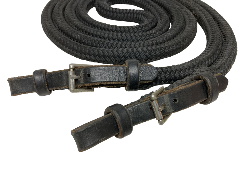 Nylon Rope Reins 9.5’ Black