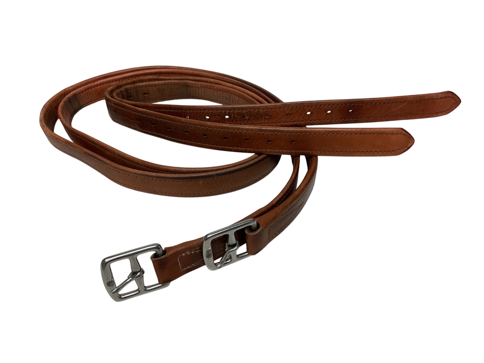 Albion Wrapped Stirrup Leathers 57 Caramel