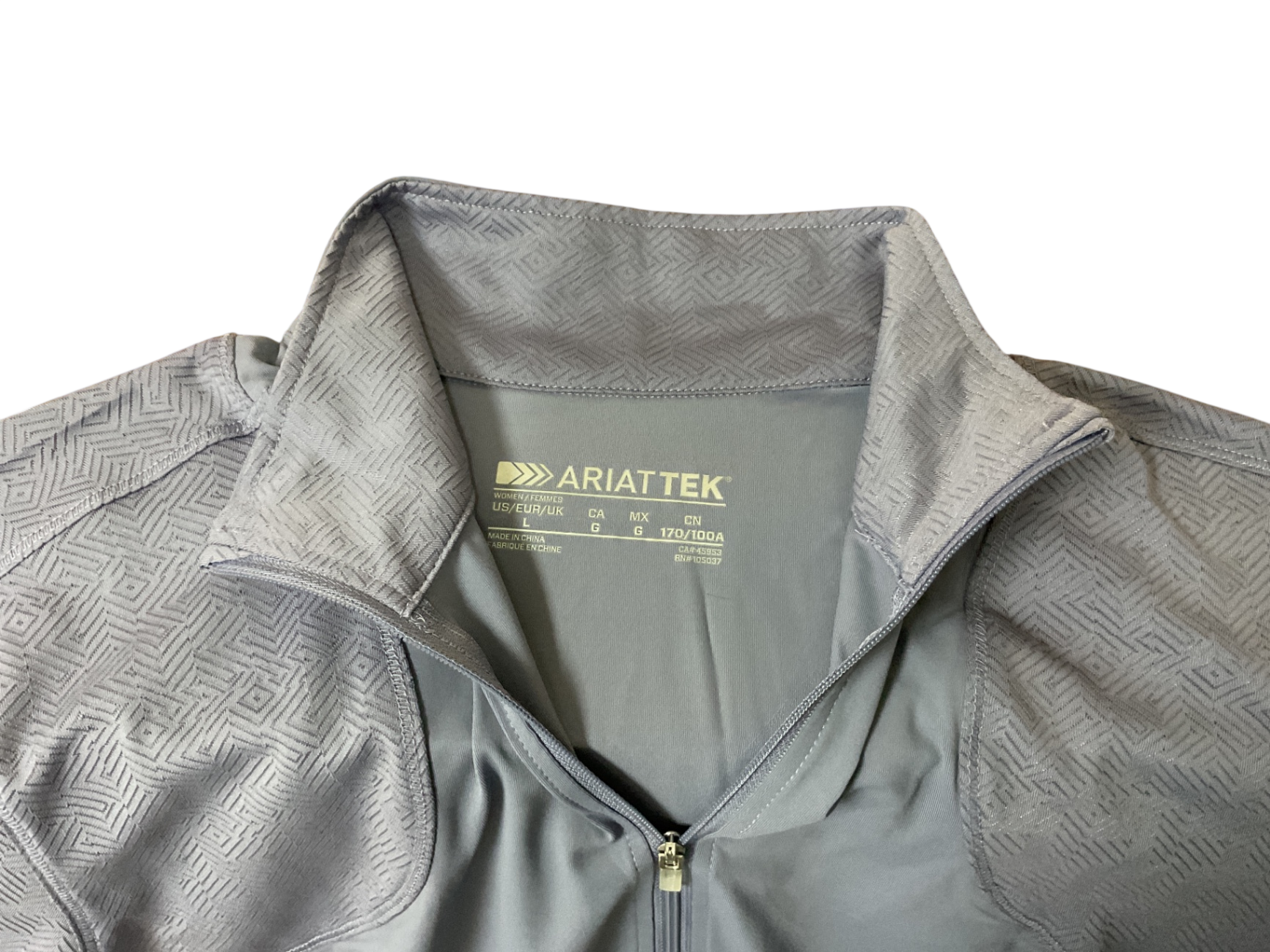 Ariat Quarter Zip Ariatek Top Large Light Purple
