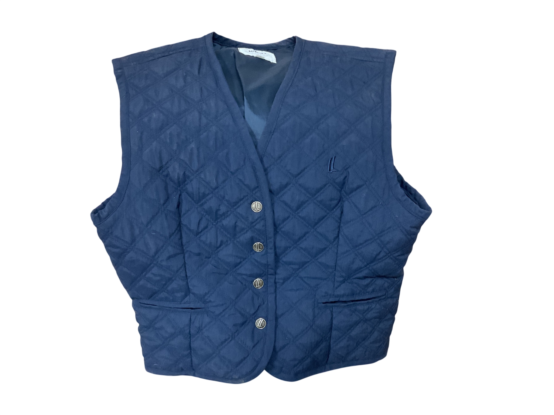 Miller’s Quilted Riding Vest Medium Navy blue