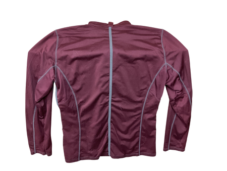 Goode Rider Quarter Zip Top Extra Large Maroon/Gray
