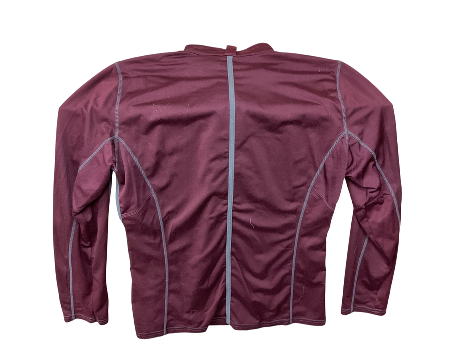 Goode Rider Quarter Zip Top Extra Large Maroon/Gray