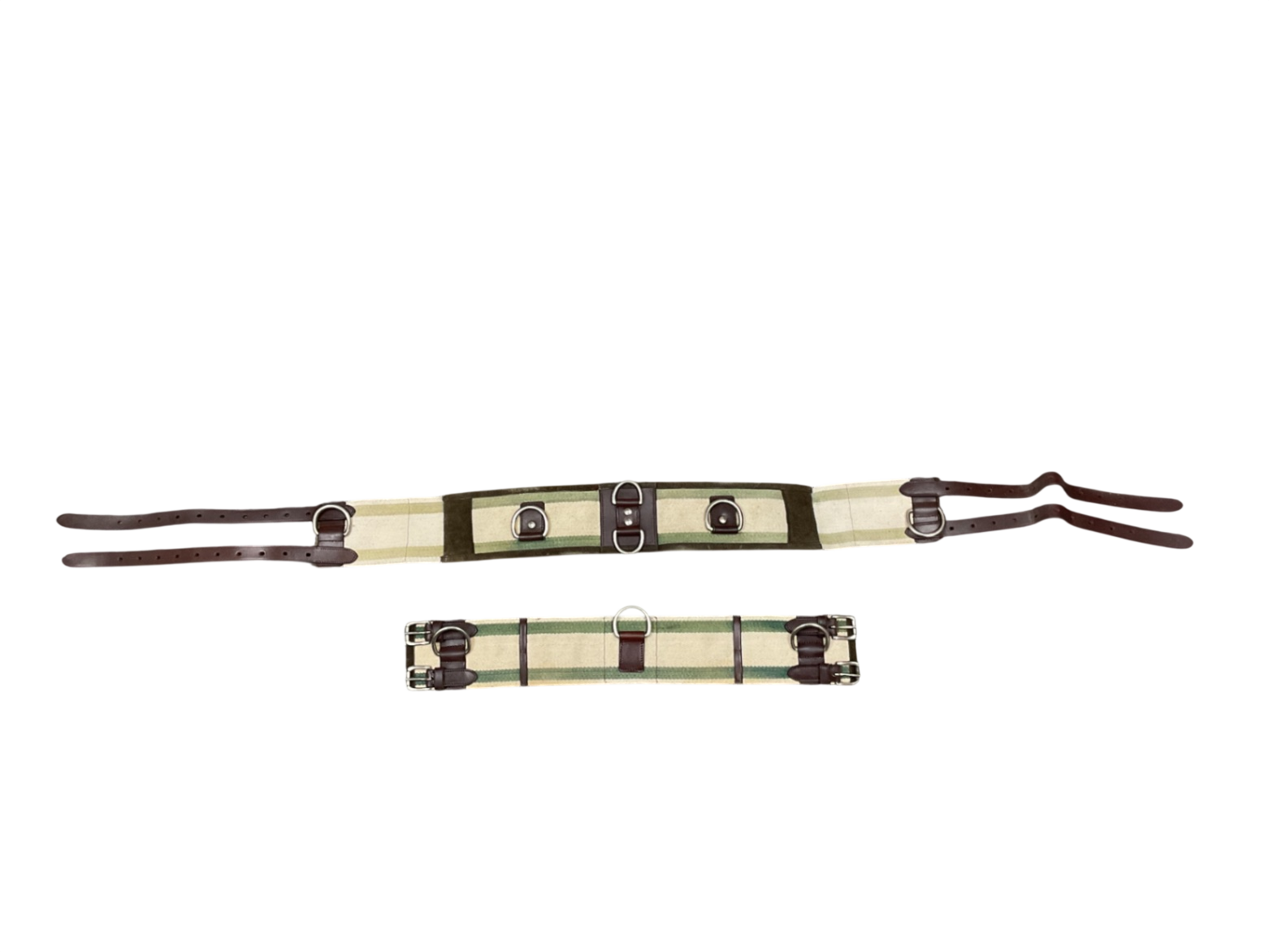  Camelot Web 8-Ring Horse Surcingle, Brown, 74 to 92-in