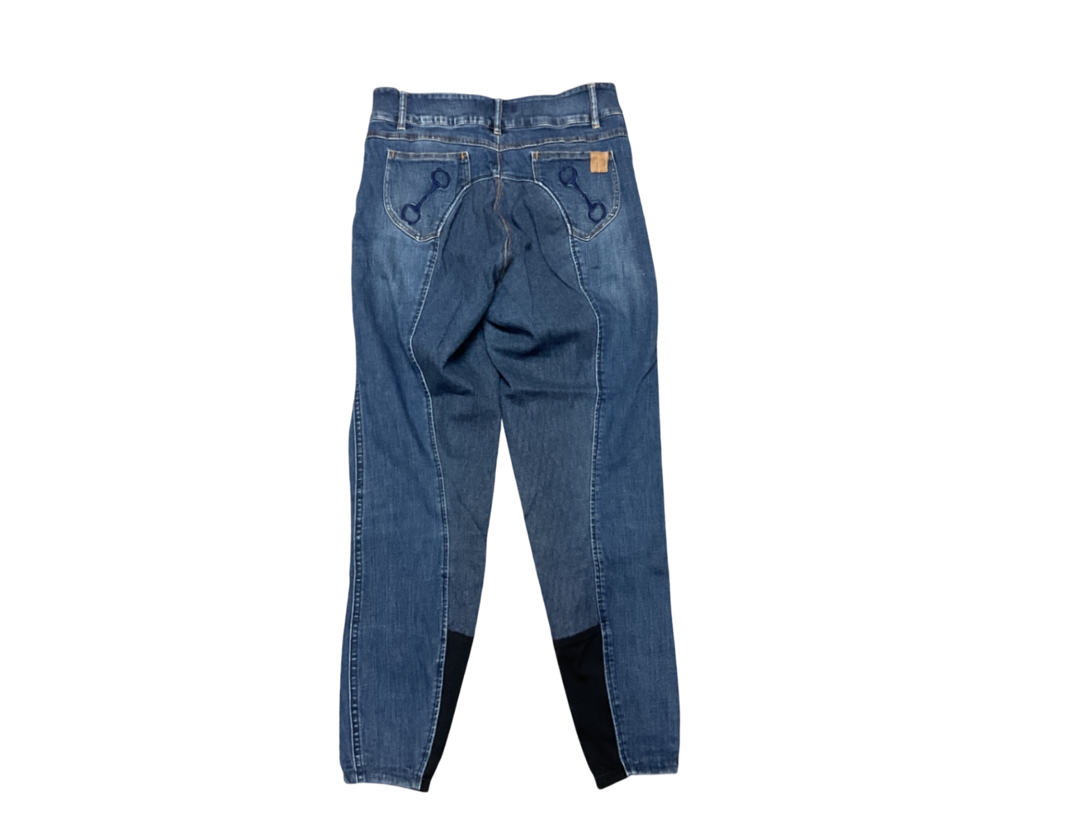 Horze Silicone Full Seat High Waist Denim Breech 28” Blue