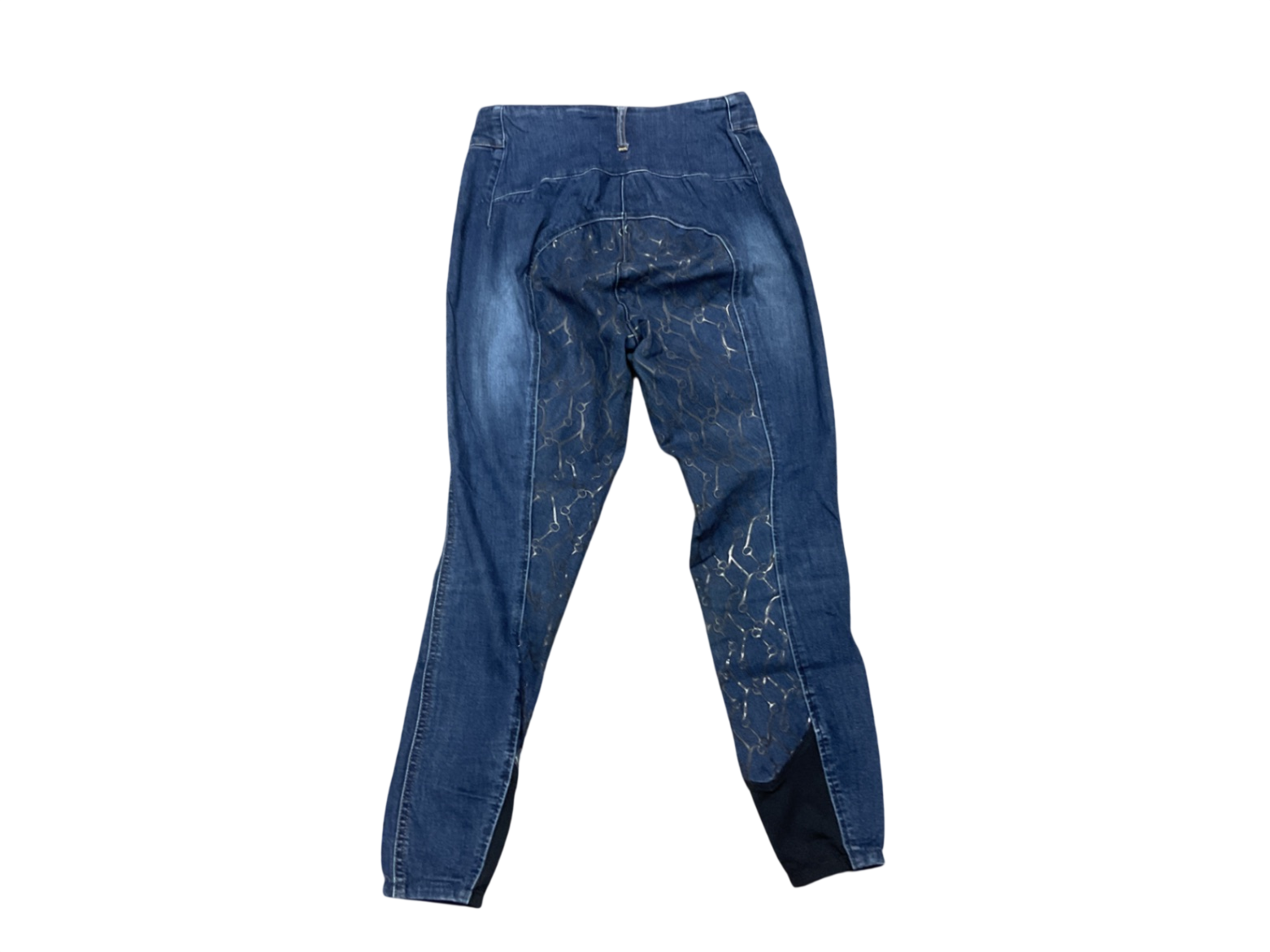 Horze High Waist Silicone Full Seat Denim Breech 28 Blue