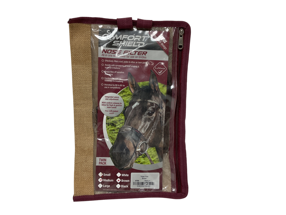 LeMieux Comfort Shield Nose Filter Medium Brown
