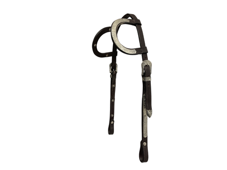 Double Ear Loop Silvered Headstall 