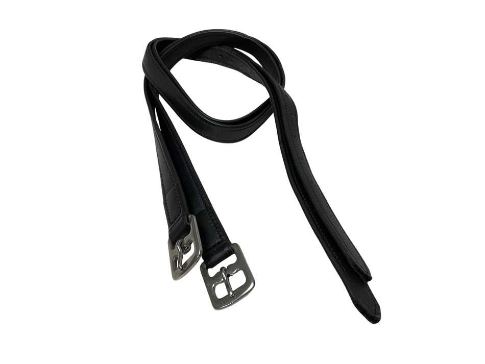 Black Country Wrapped Stirrup Leathers 57” Dark Brown