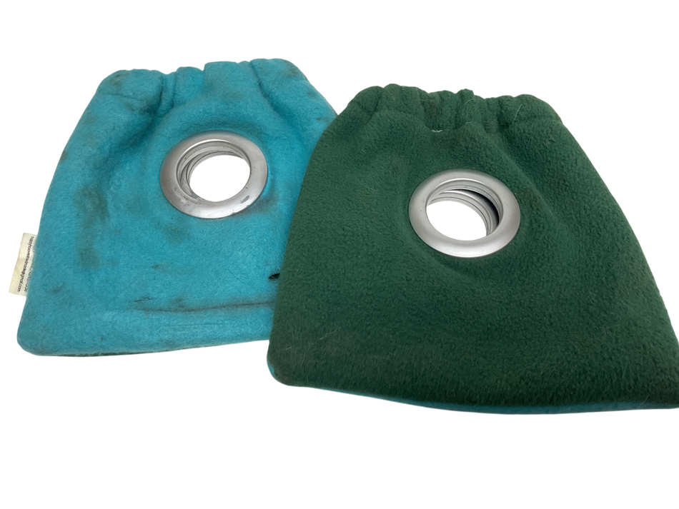 Happy Hooves Handmade Stirrup Covers, Blue and Green