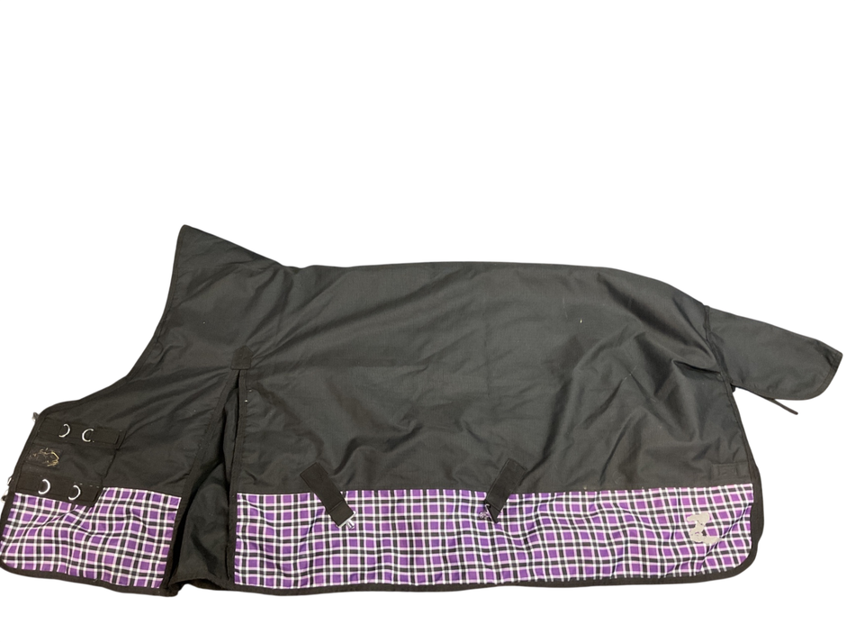 Horze High Neck T/O Blanket 75 BLK/PRPL/WHT