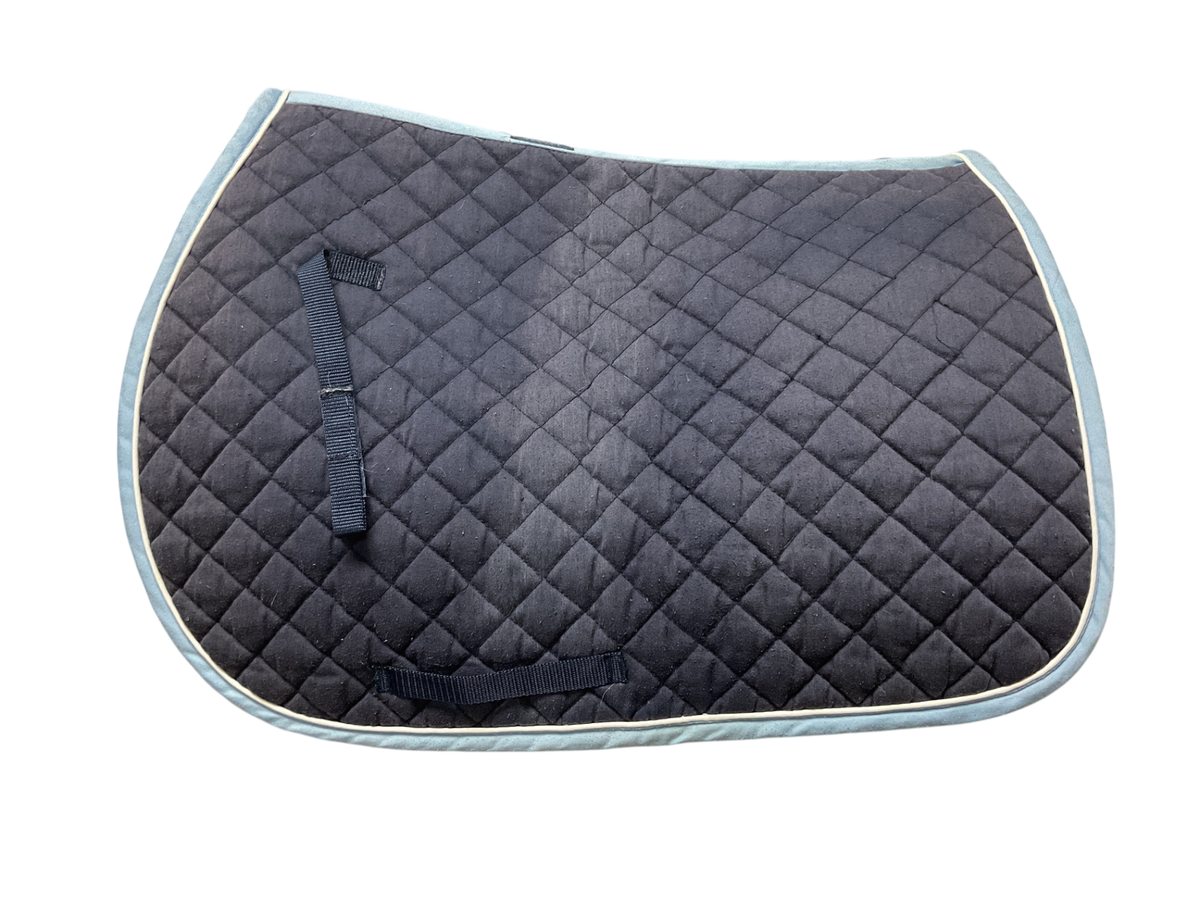 Dover Saddlery All Purpose Saddle Pad NVY/LT BLUE