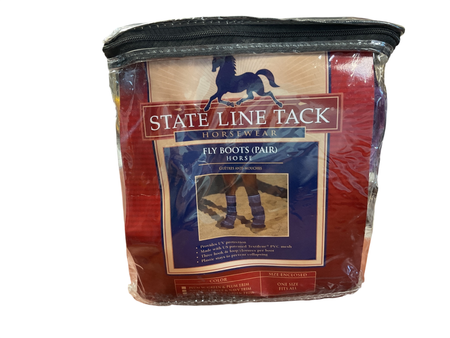 State Line Tack Horse Fly Boots One Size Multicolor