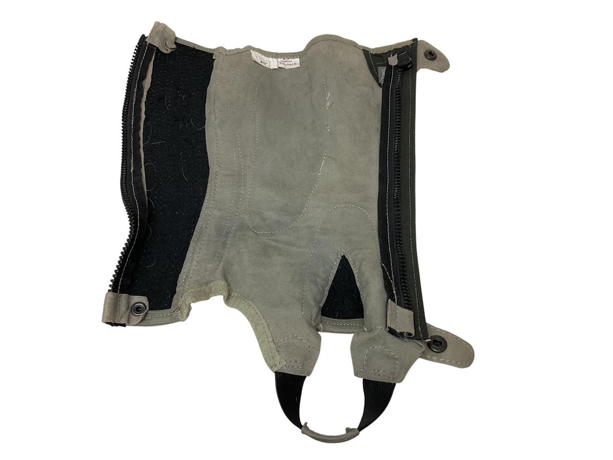Ovation Suede Ribbed Half Chaps, Extra Small/Light Gray