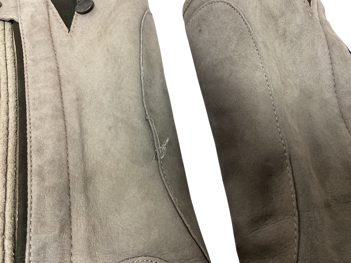 Ovation Suede Ribbed Half Chaps, Extra Small/Light Gray