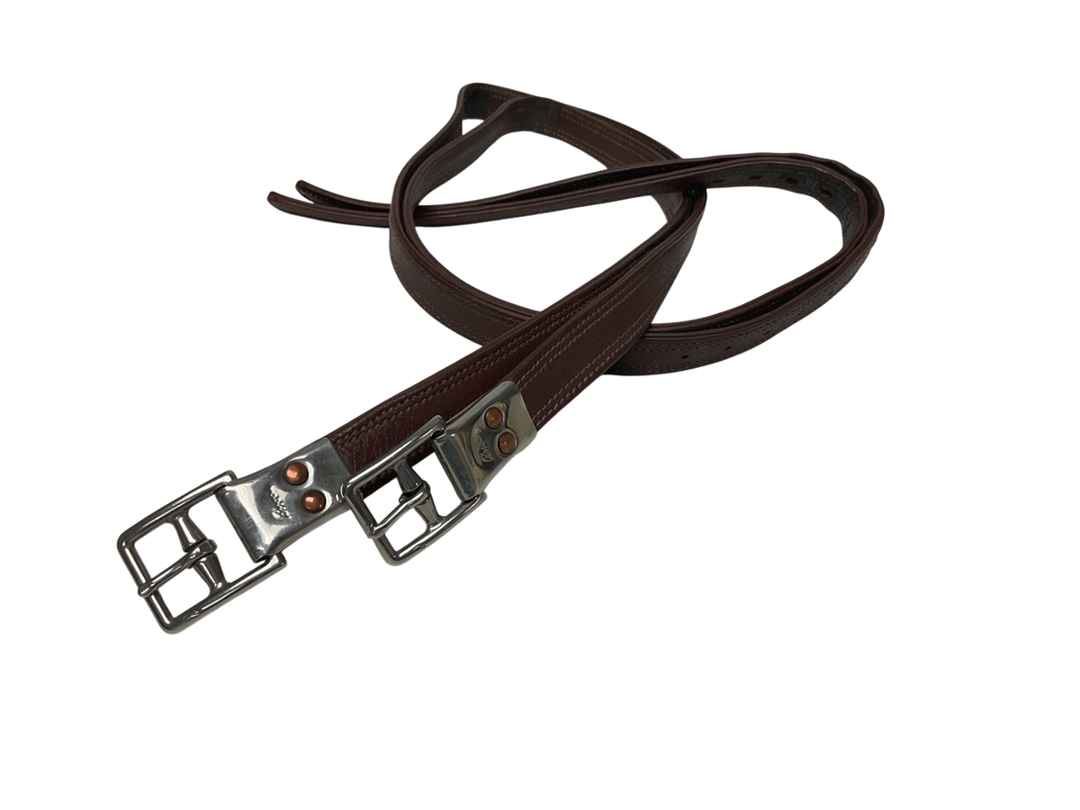 Pessoa Covered Stirrup Leathers 54” Brown